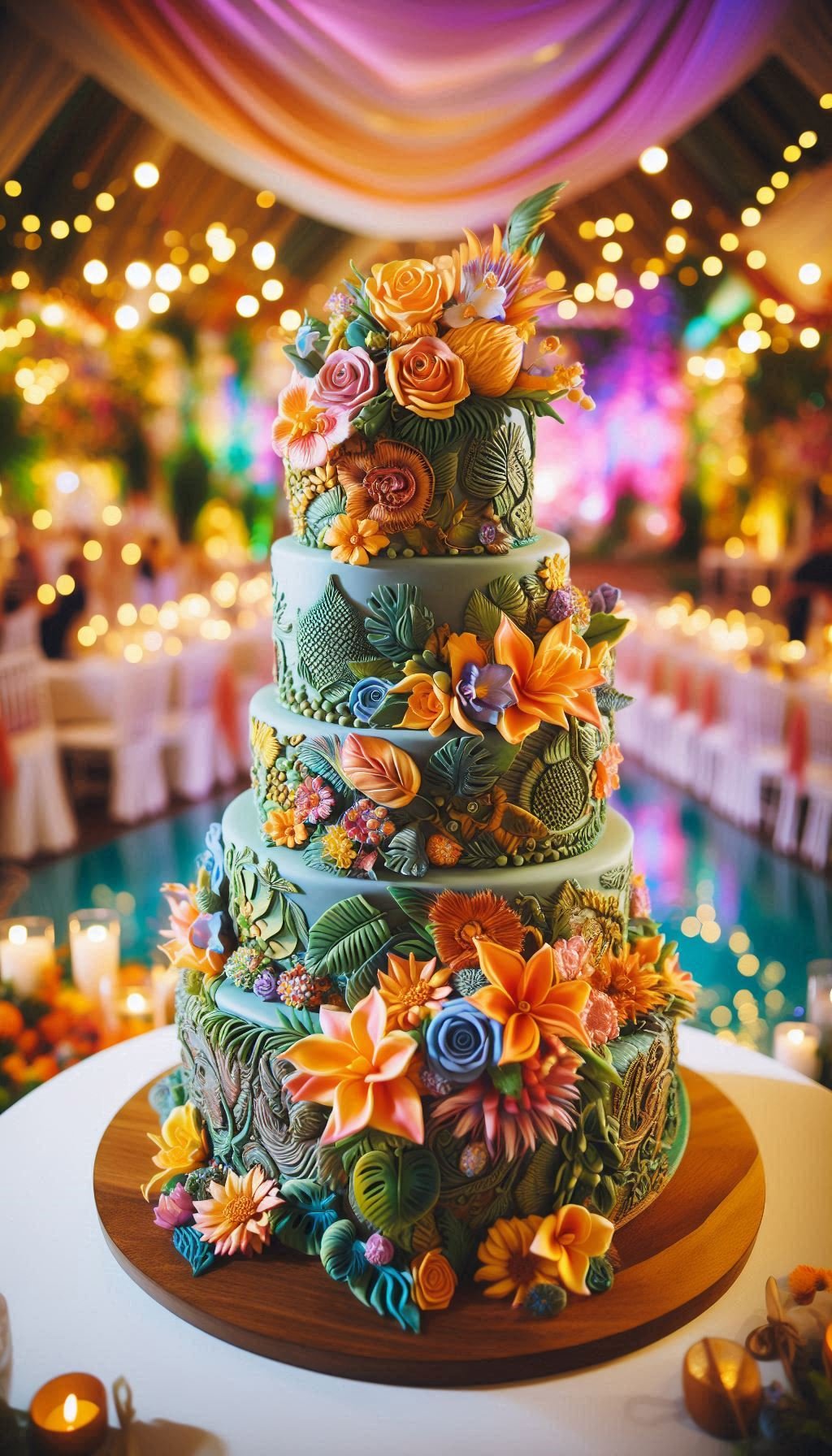 Wedding cake Ideas that bring the jungle, the beach, and the bakery together in one delicious bite.