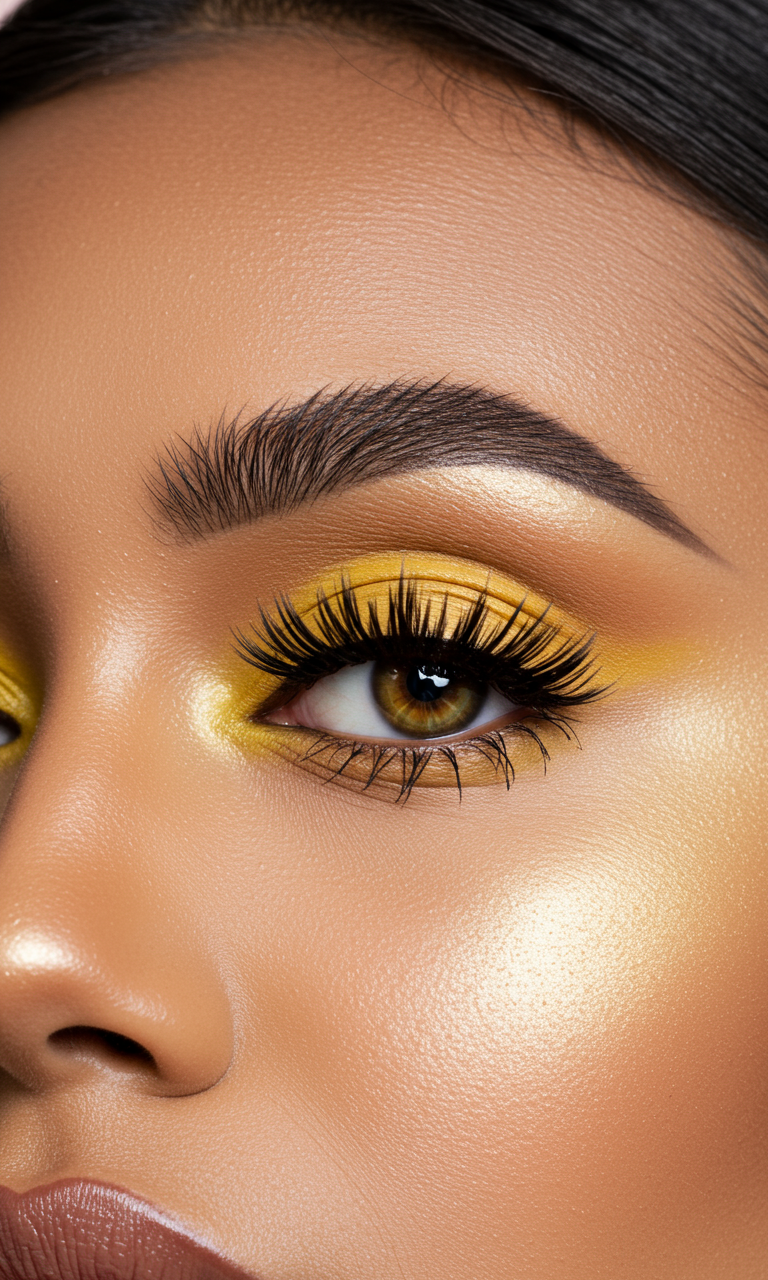 Eye Shadow Looks That Instantly Dazzle | Pocoko Yellow Eye Shadow is your go-to for playful elegance. It’s the perfect pop of color for lids that love to stand out.