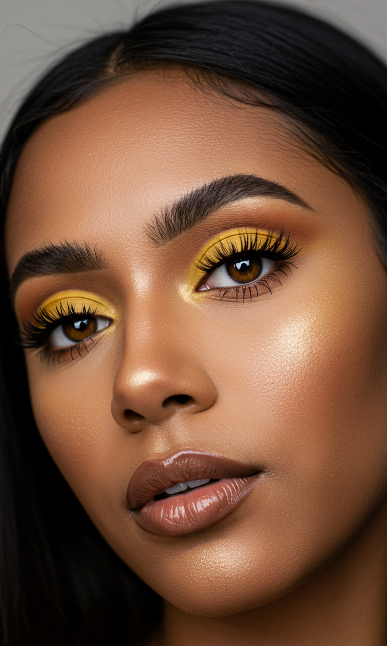 Eye Shadow Looks That Instantly Dazzle | Pocoko Eye Shadow in yellow is like a burst of optimism for your face. It’s warm, whimsical, and totally wow-worthy.