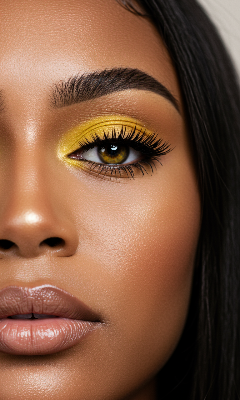 Eye Shadow Looks That Instantly Dazzle | Pocoko This yellow Eye Shadow look is giving golden hour glow with a twist of sass. It’s cheerful, cheeky, and totally captivating.