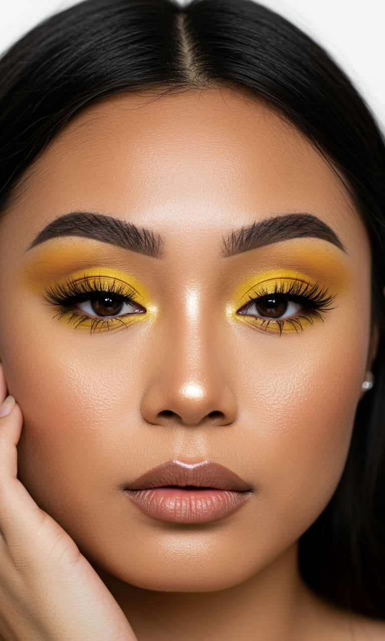 Eye Shadow Looks That Instantly Dazzle | Pocoko Eye Shadow in yellow is your shortcut to instant radiance. It’s like wearing happiness on your lids.