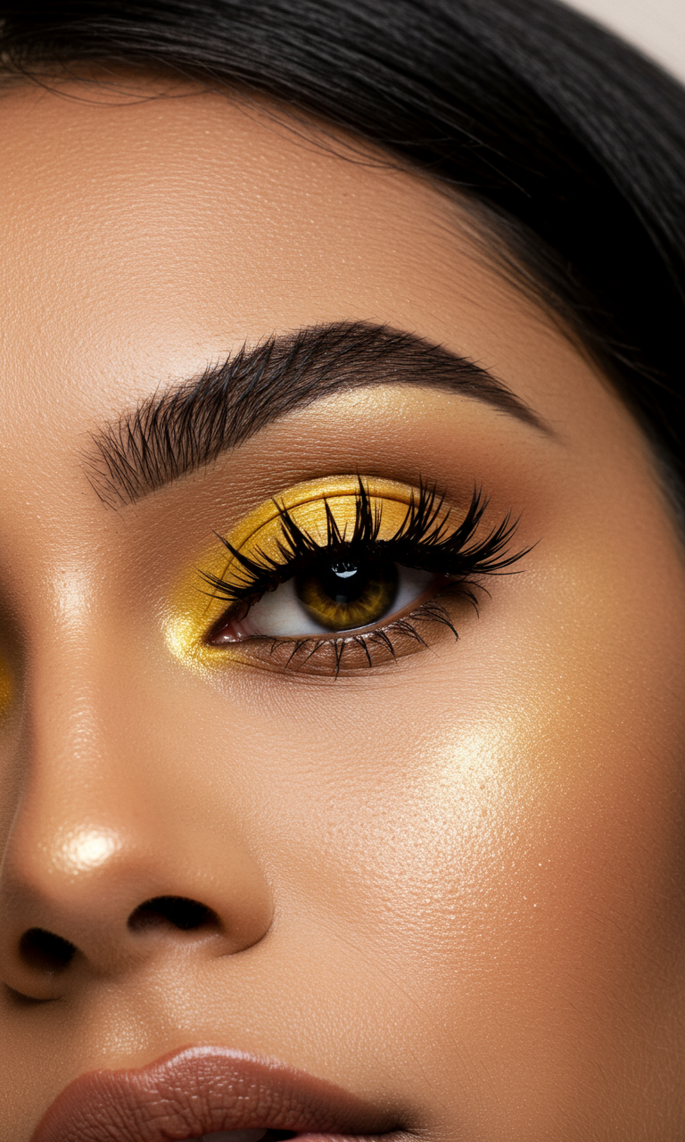 Eye Shadow Looks That Instantly Dazzle | Pocoko Yellow Eye Shadow doesn’t whisper—it beams. Perfect for days when you want your eyes to steal the spotlight.