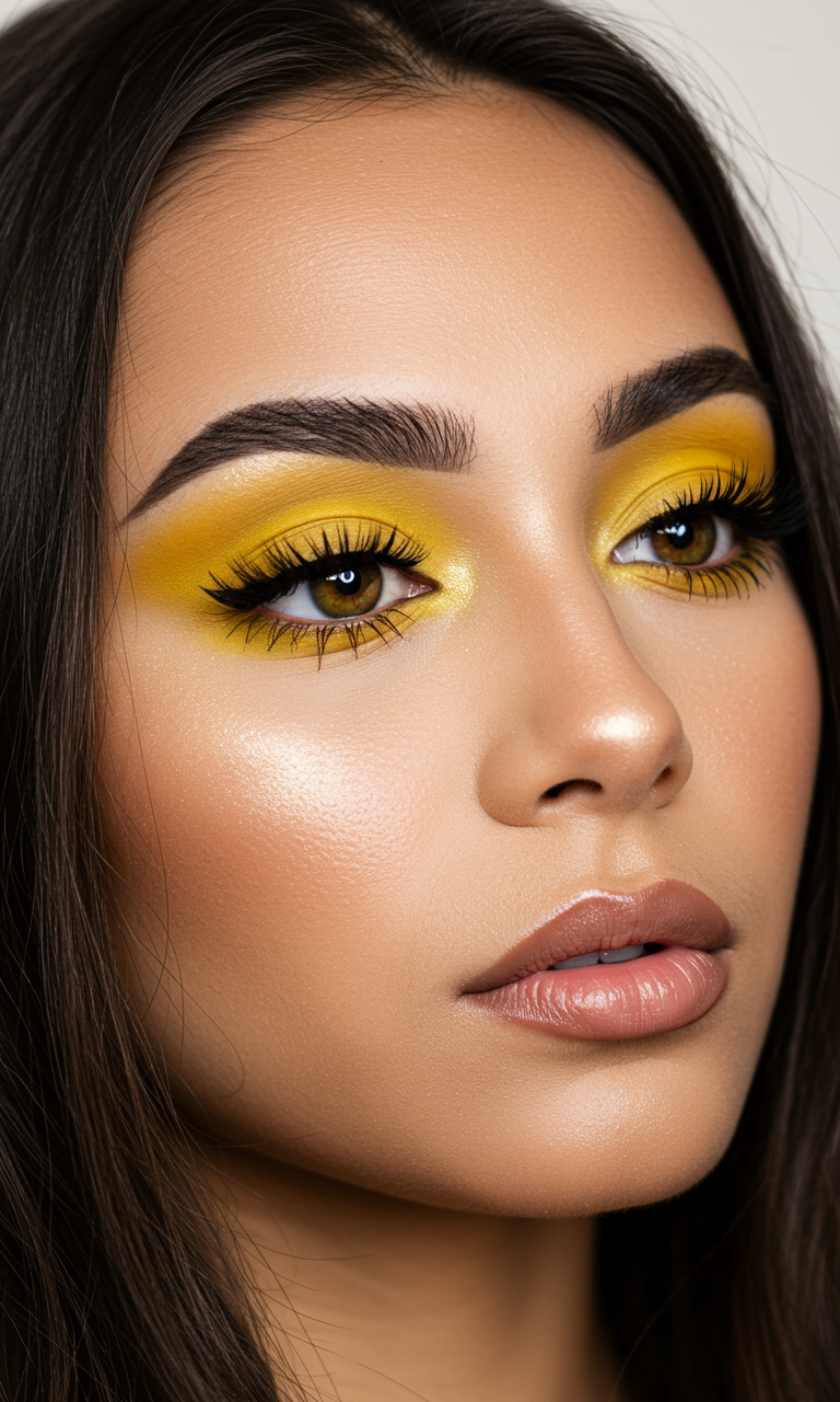 Eye Shadow Looks That Instantly Dazzle | Pocoko Yellow Eye Shadow is for the ones who love to glow loud. It’s citrus chic with a high-fashion twist.