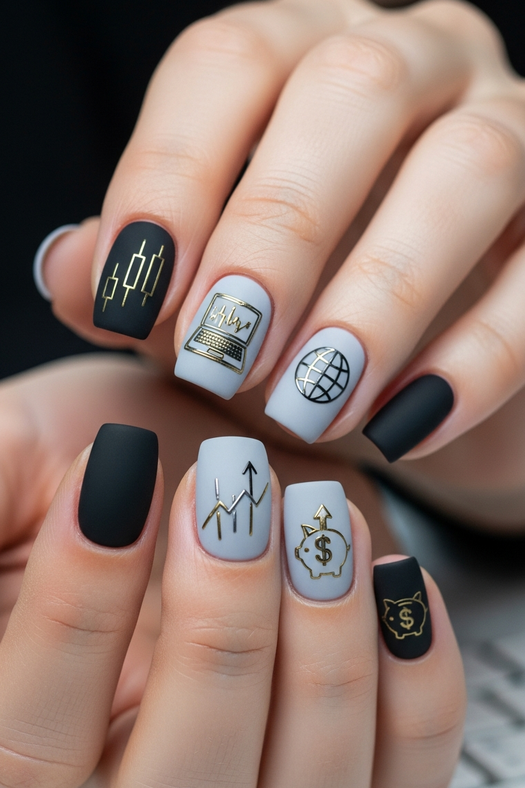 From meetings to after‑hours cocktails, Classic Black and White – Corporate Inspired Nail Art keeps your look polished, versatile, and undeniably stylish.