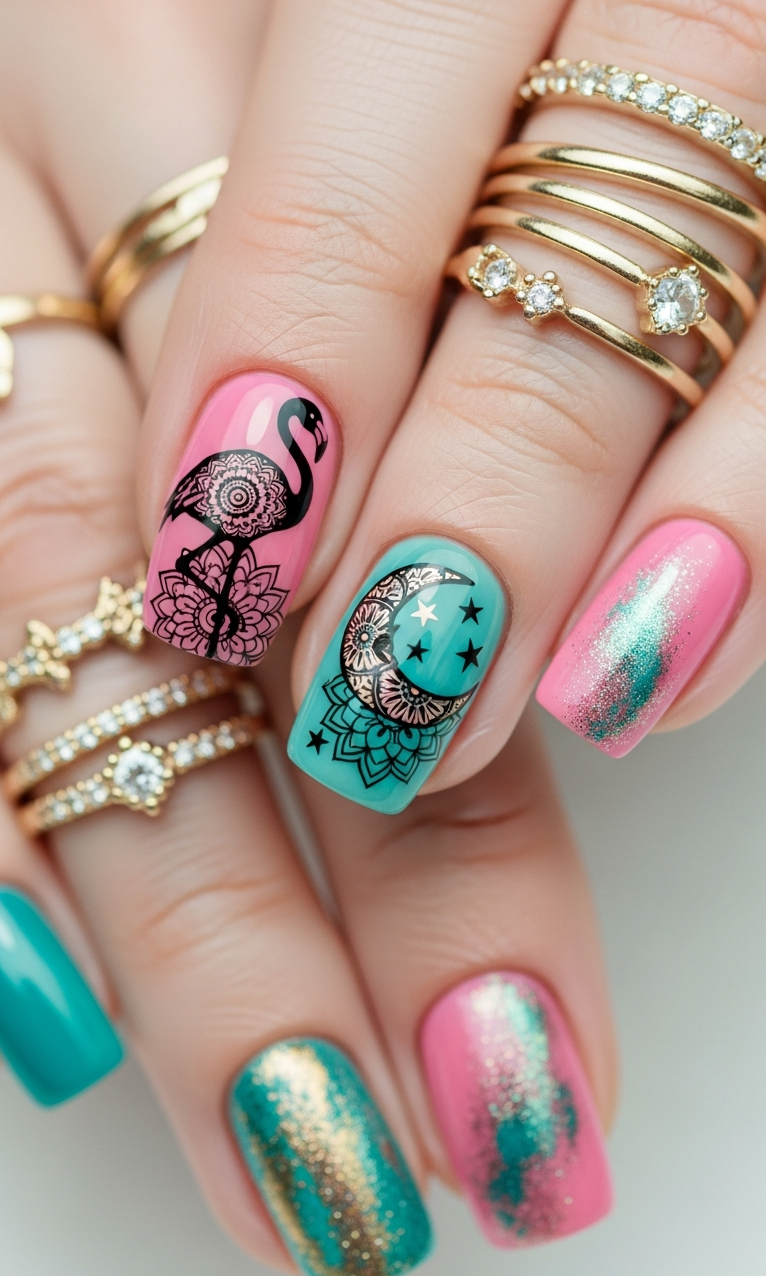 Flamingo Nailart Ideas 2026: 60+ Sensational Inspirations | Pocoko Flamingo Nailart Ideas 2026 is playful elegance redefined. Perfect for nails that want to stand out without trying too hard.