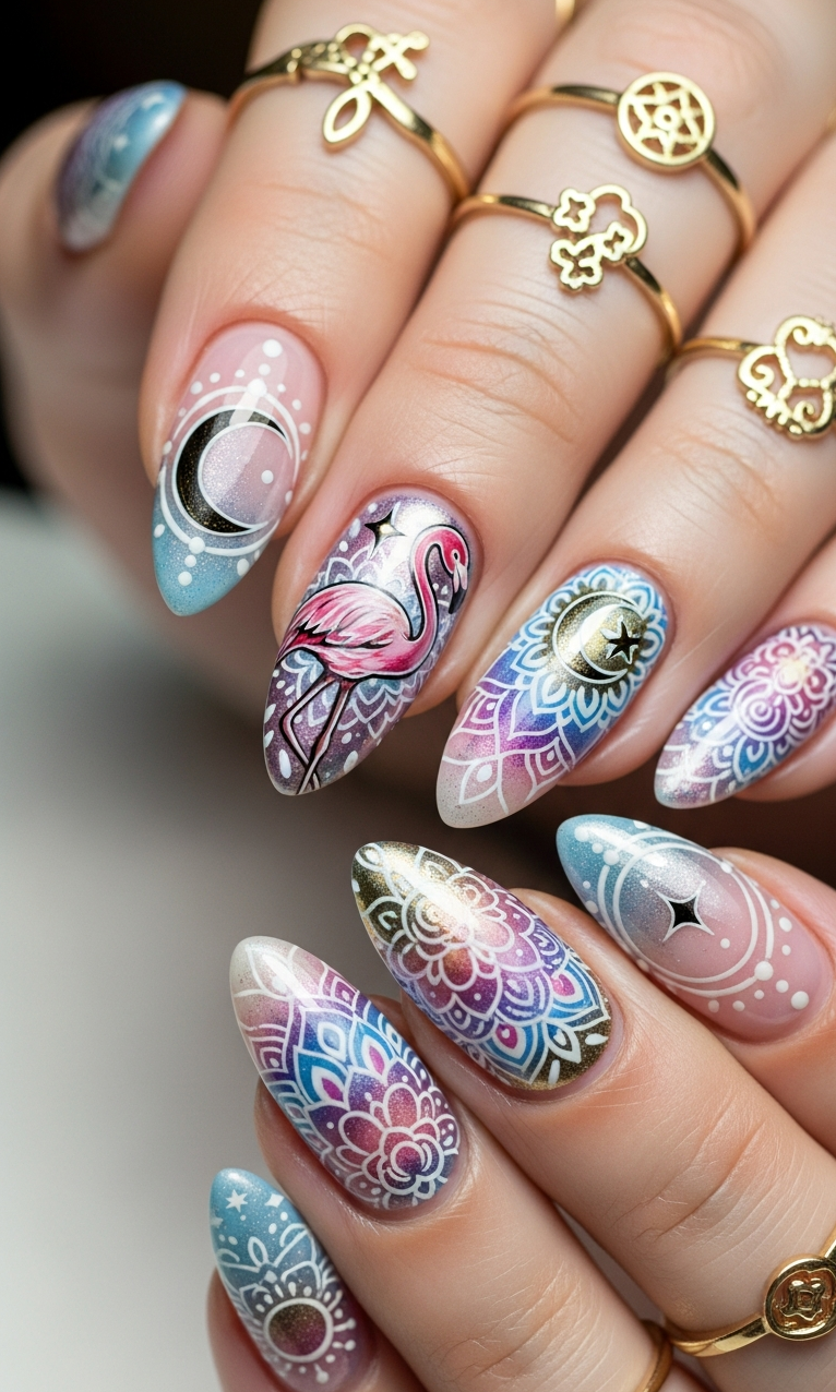 Flamingo Nailart Ideas 2026: 60+ Sensational Inspirations | Pocoko Flamingo Nailart Ideas 2026 makes tropical vibes timeless. A manicure that feels fresh today and chic tomorrow.