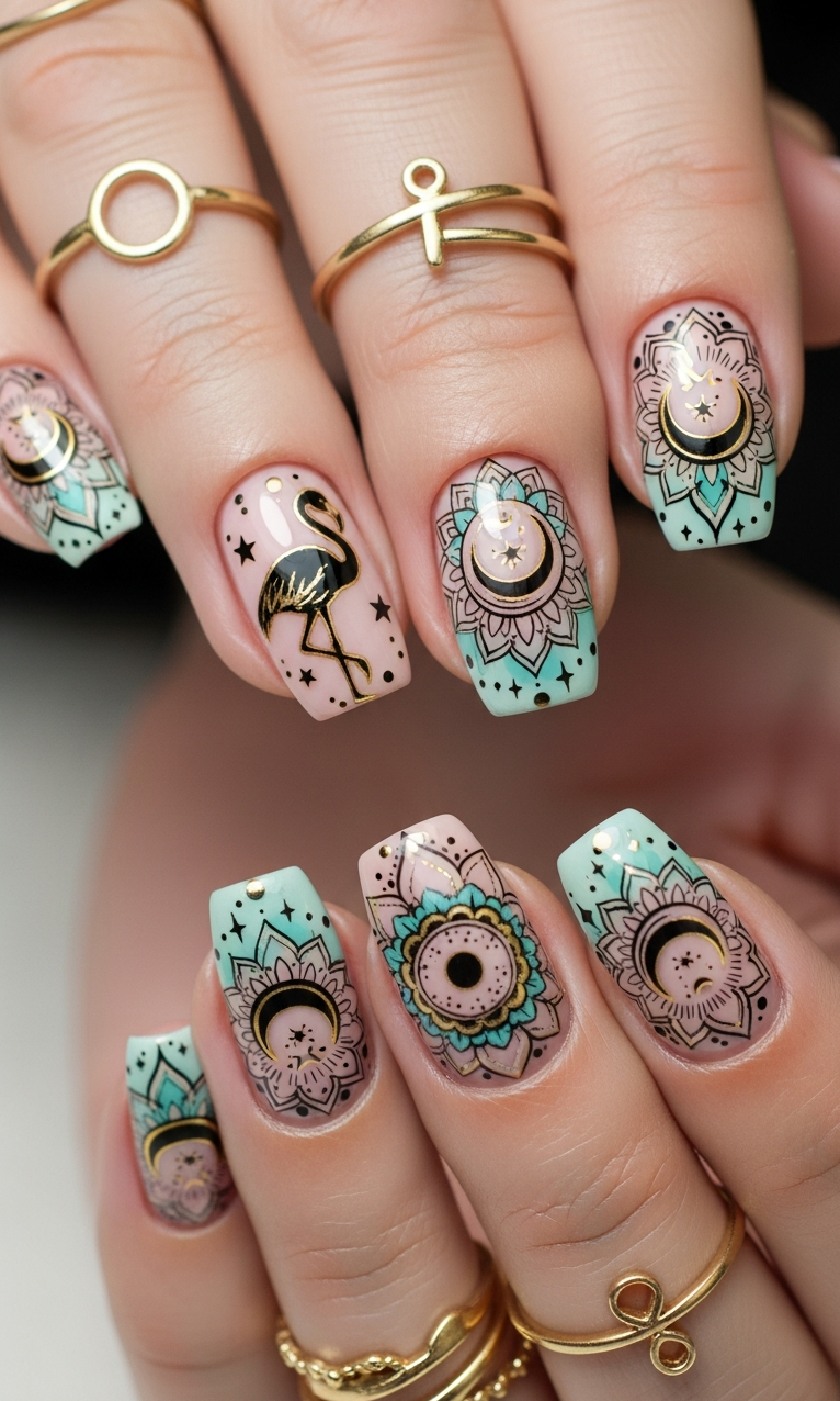 Flamingo Nailart Ideas 2026: 60+ Sensational Inspirations | Pocoko Flamingo Nailart Ideas 2026 blends artistry with personality. Every nail feels like a witty statement of style.