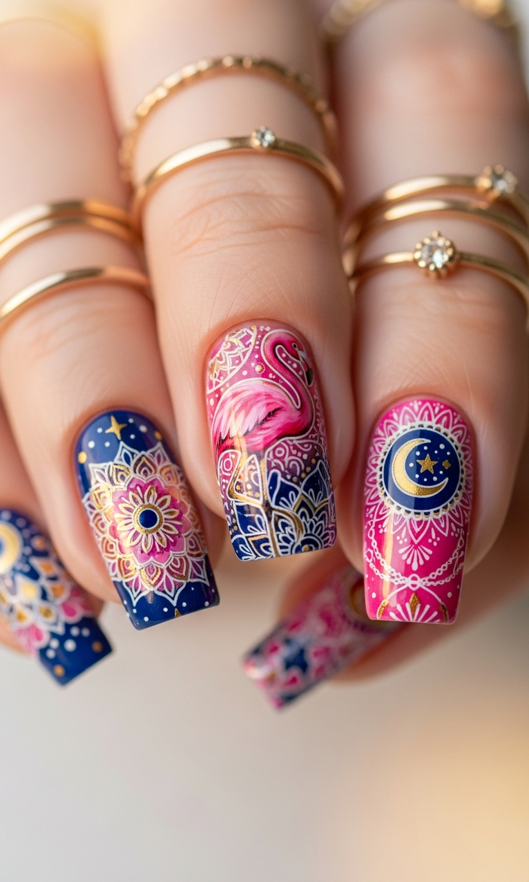 Flamingo Nailart Ideas 2026: 60+ Sensational Inspirations | Pocoko Flamingo Nailart Ideas 2026 blends vibrant tones with sleek artistry. Perfect for nails that want to be noticed.