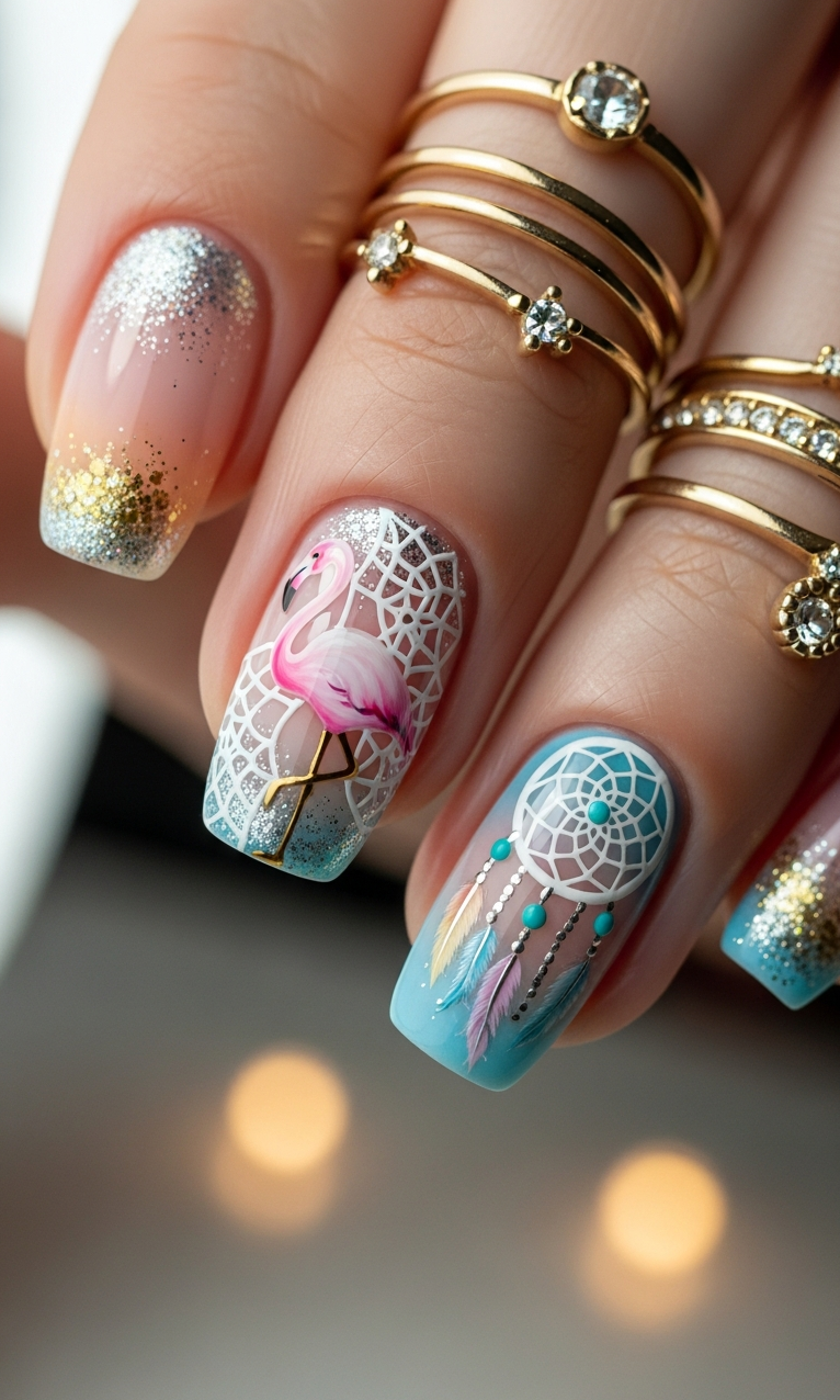 Flamingo Nailart Ideas 2026: 60+ Sensational Inspirations | Pocoko These flamingo nails are serving tropical charm without booking a flight. Bold, fun, and impossible to ignore.