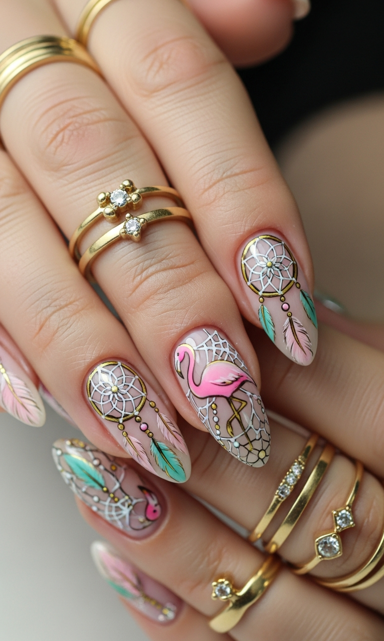 Flamingo Nailart Ideas 2026: 60+ Sensational Inspirations | Pocoko 2026 is letting flamingos take over our fingertips. Sleek silhouettes and pops of pink turn simple manicures into conversation starters.