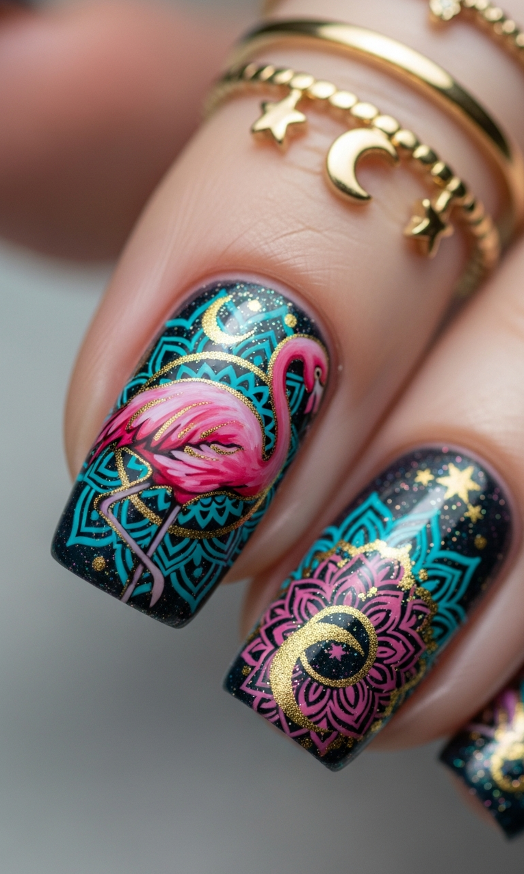 Flamingo Nailart Ideas 2026: 60+ Sensational Inspirations | Pocoko Flamingo nail designs feel flirty and fearless. A little beachy, a little bold, and entirely unforgettable.