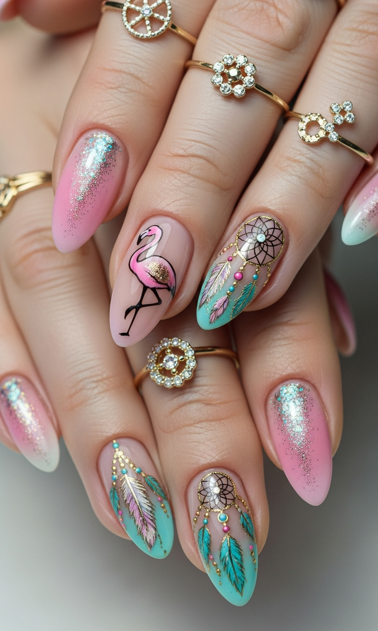 Flamingo Nailart Ideas 2026: 60+ Sensational Inspirations | Pocoko When flamingos land on your nails, subtlety packs its bags. Bright tones and playful art create instant summer vibes.