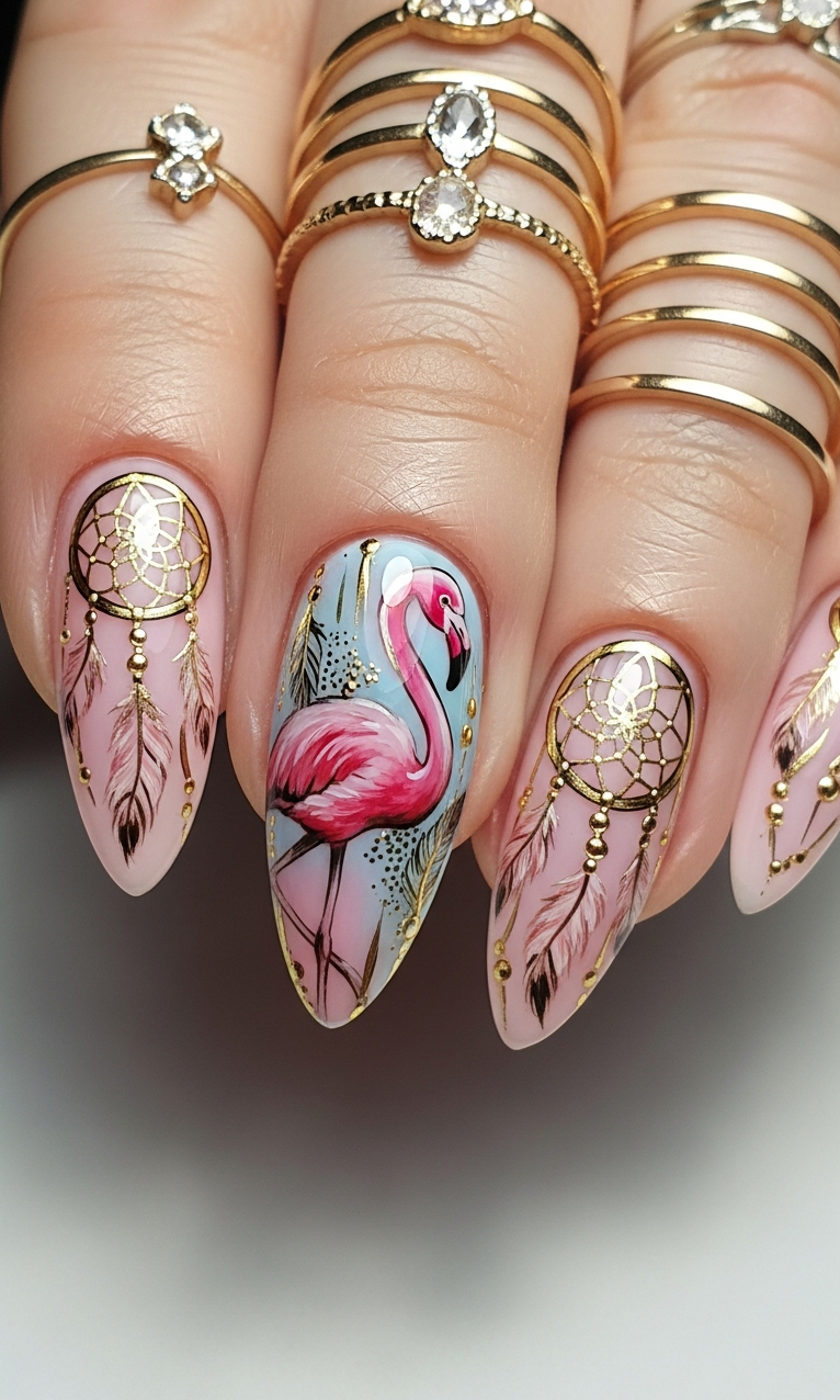 Flamingo Nailart Ideas 2026: 60+ Sensational Inspirations | Pocoko Flamingo nail art is the mood booster your manicure needed. One glance and you’re already picturing palm trees.