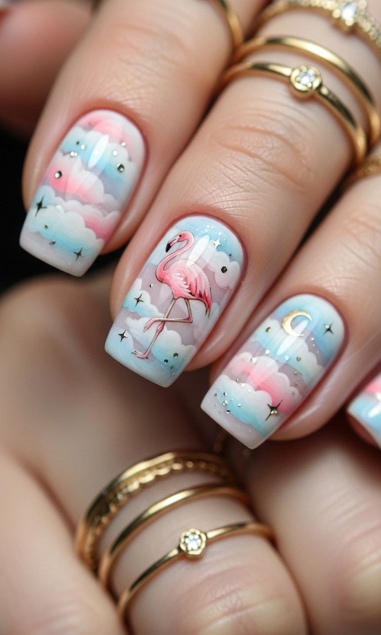 Flamingo Nailart Ideas 2026: 60+ Sensational Inspirations | Pocoko A flamingo accent is like a tiny statement piece for your hands. Small detail, big personality.