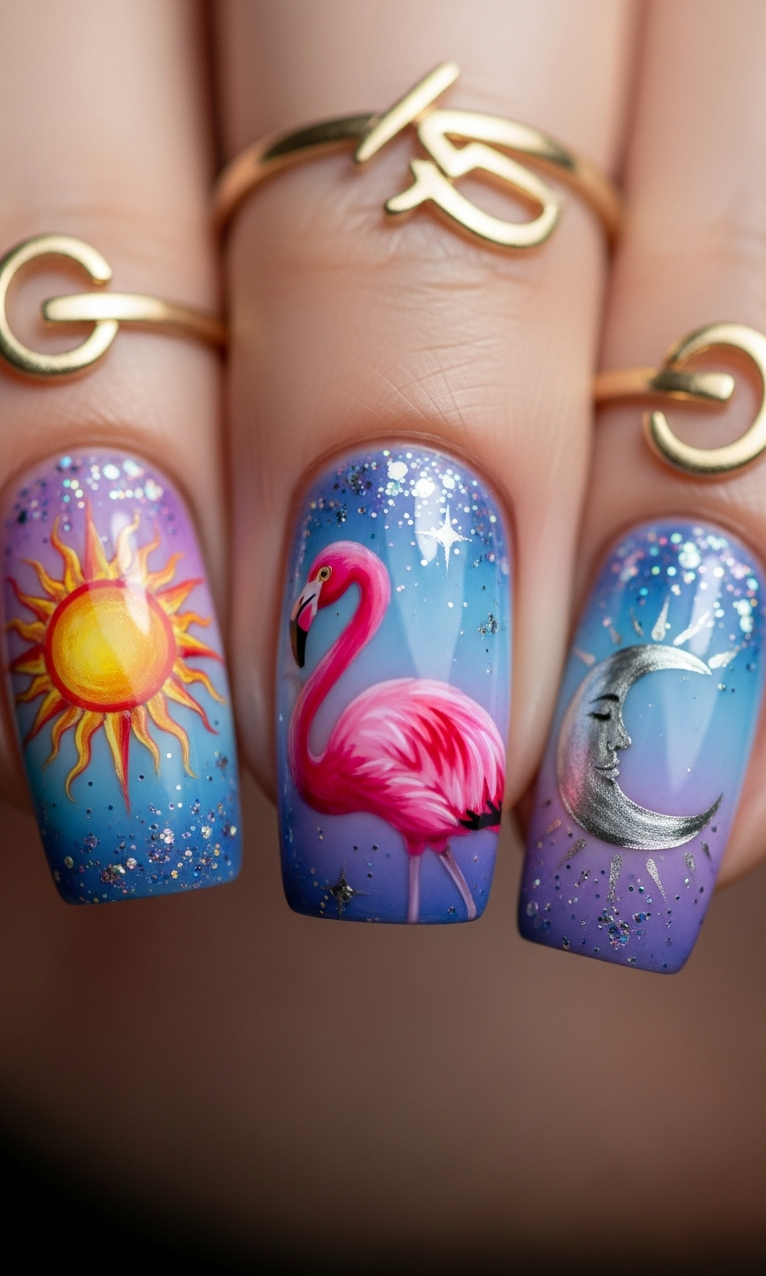 Flamingo Nailart Ideas 2026: 60+ Sensational Inspirations | Pocoko Tropical nail art just got a stylish update. Flamingos paired with modern color palettes feel unexpectedly chic.