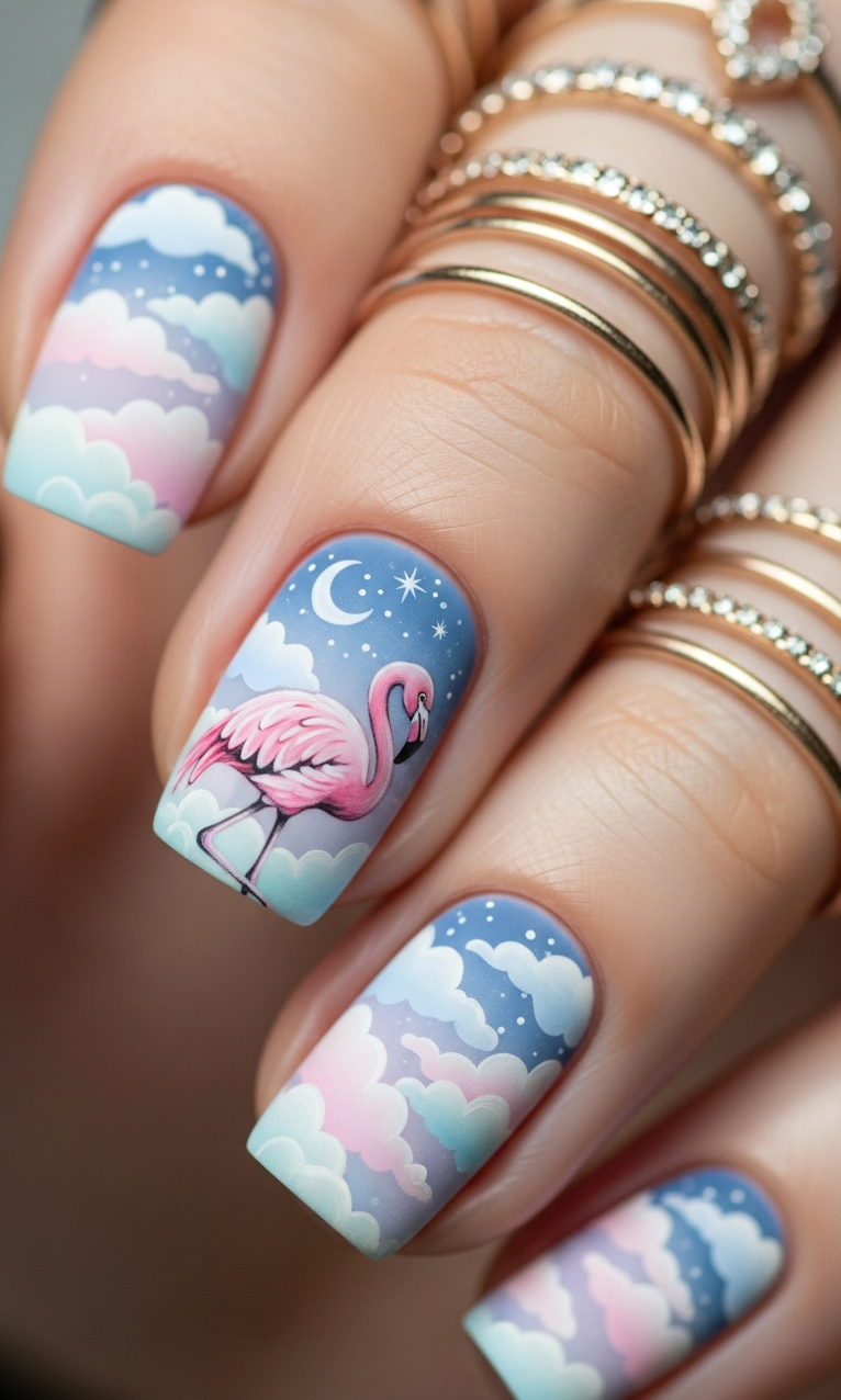 Flamingo Nailart Ideas 2026: 60+ Sensational Inspirations | Pocoko Flamingo nail art in 2026 feels bold yet refined. It’s fun with a touch of finesse.
