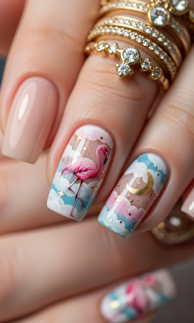 Flamingo Nailart Ideas 2026: 60+ Sensational Inspirations | Pocoko These nails feel like a beach party at your fingertips. Bright, lively, and impossible to overlook.