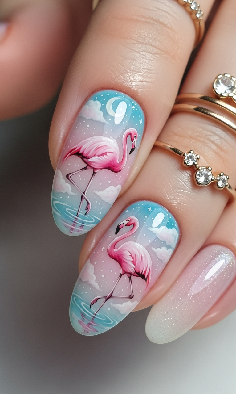 Flamingo Nailart Ideas 2026: 60+ Sensational Inspirations | Pocoko Flamingo nails are a reminder not to take style too seriously. Fun details can still look fabulous.