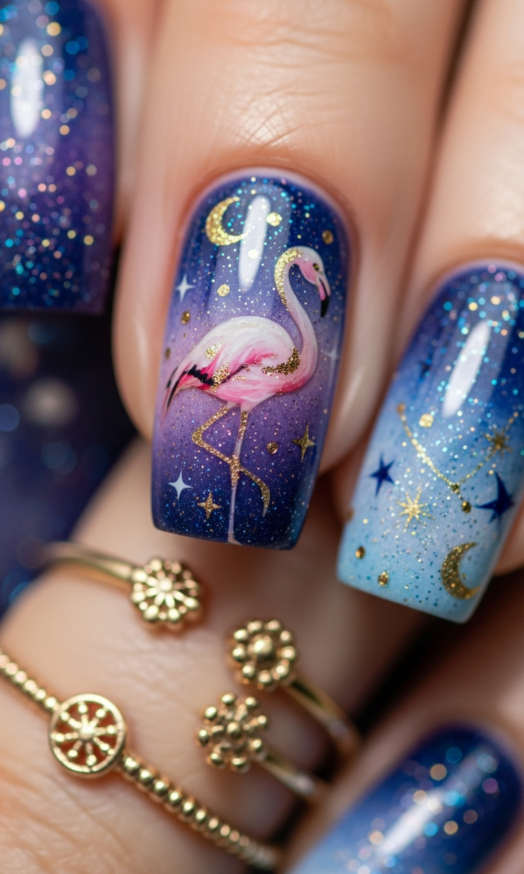 Flamingo Nailart Ideas 2026: 60+ Sensational Inspirations | Pocoko Flamingo Nailart Ideas 2026 proves pink isn’t just sweet—it’s sophisticated. Sleek lines and tropical accents make it chic.