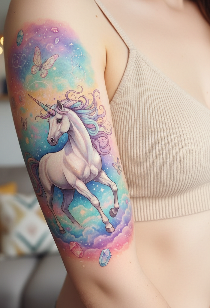 Magical Tattoos for Women: 45+ Enchanting Inspirations | Pocoko A unicorn on your hand isn’t subtle, and that’s the point. It’s bold, whimsical, and unapologetically enchanted.