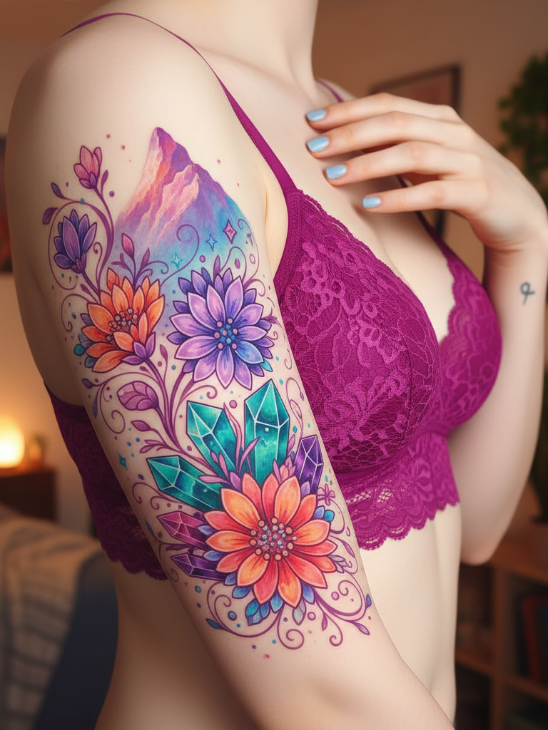 Magical Tattoos for Women: 45+ Enchanting Inspirations | Pocoko Magical crystal tattoos are tiny power sources etched in ink. Sharp facets, soft glow effects, and just enough mystic energy to feel intentional.