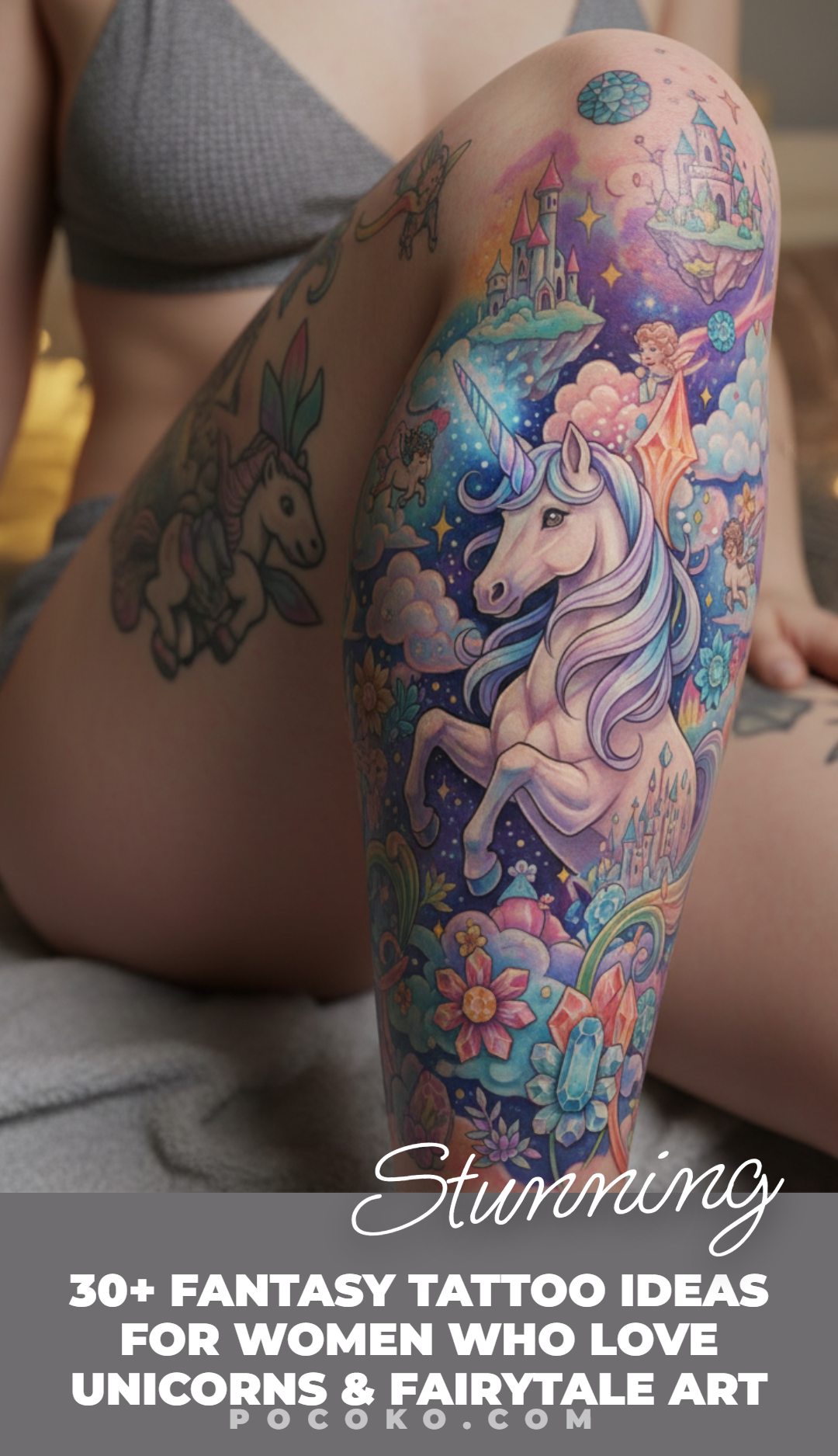 Magical tattoos for women feel like tiny portals etched into skin. Subtle symbols, cosmic hints, and just enough mystery to keep people guessing.