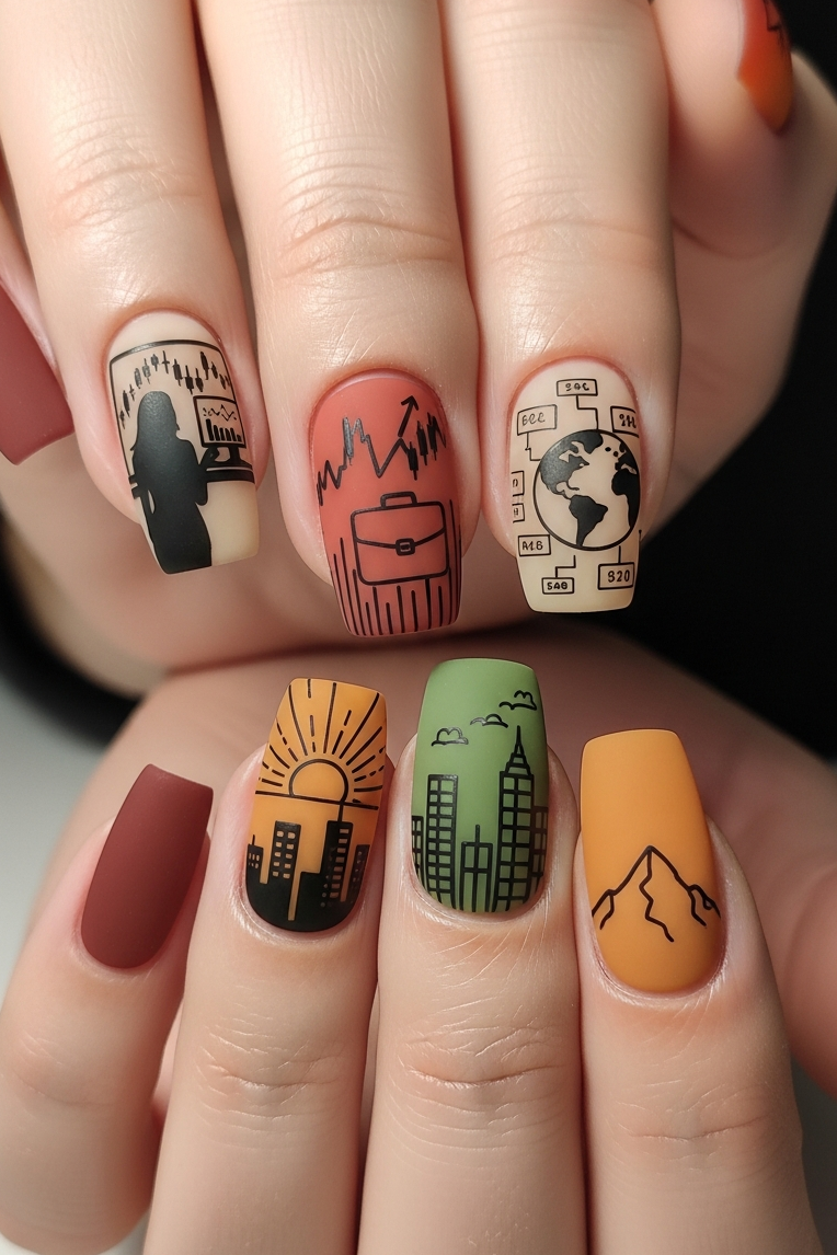 From meetings to after‑work cocktails, Multi Color – Corporate Inspired Nail Art keeps your look versatile, modern, and effortlessly chic.