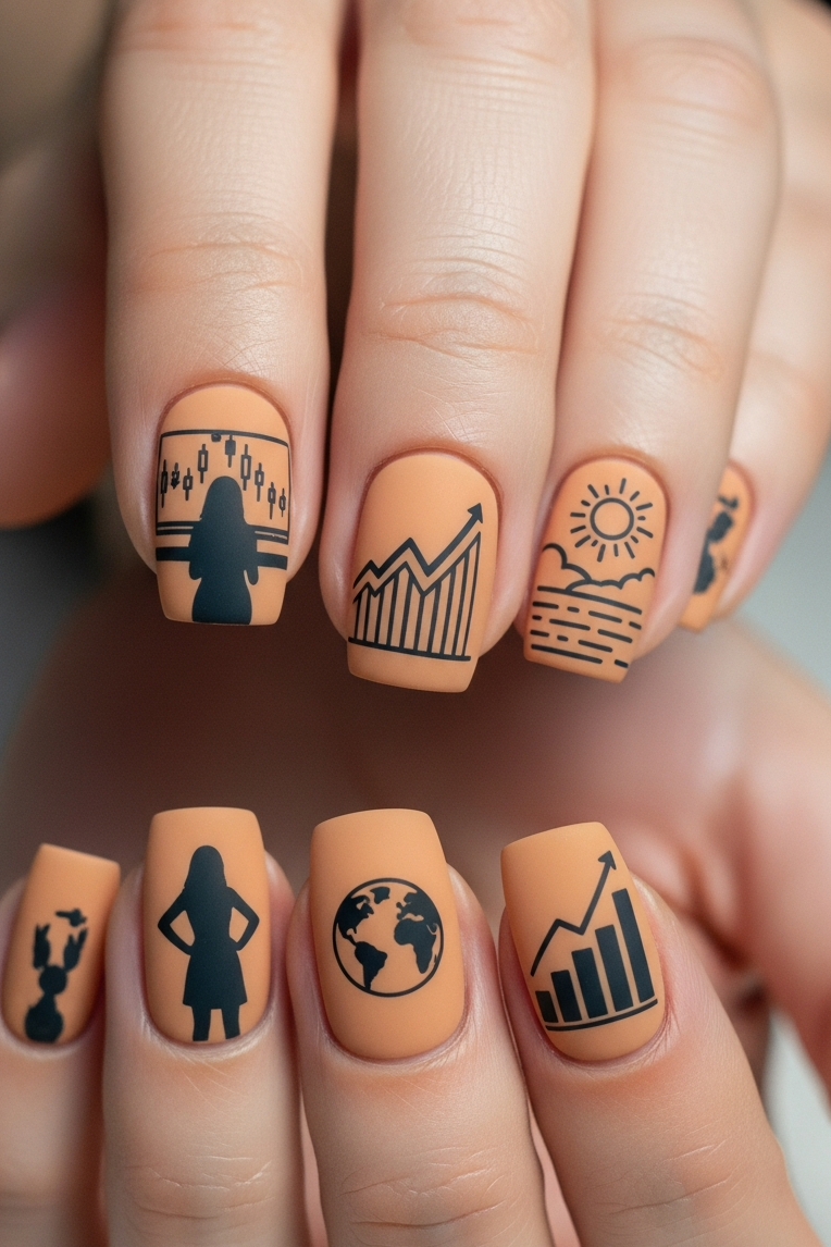 Orange – Corporate Inspired Nail Art that blends bold energy with polished professionalism. Every shade of orange feels like a confident handshake wrapped in style, perfect for nails that brighten the boardroom while staying sleek.