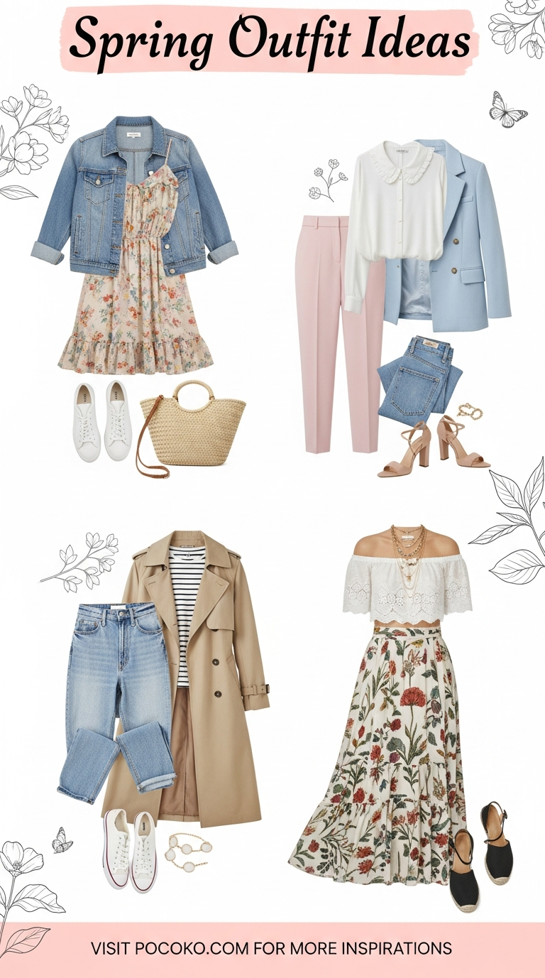 Spring outfit ideas this year are light but grounded. Easy pieces that still make an impression.