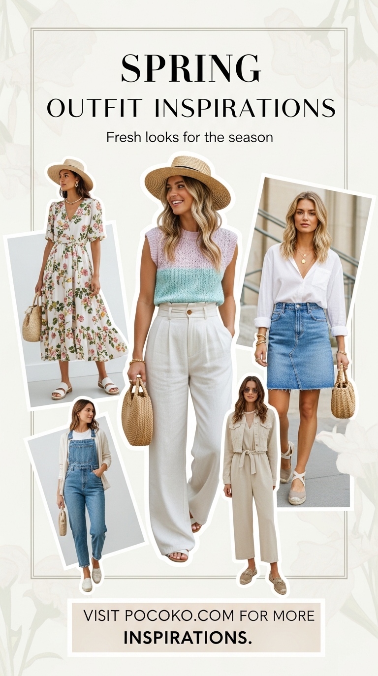 Spring outfit ideas this year focus on versatility. One look, many moments.