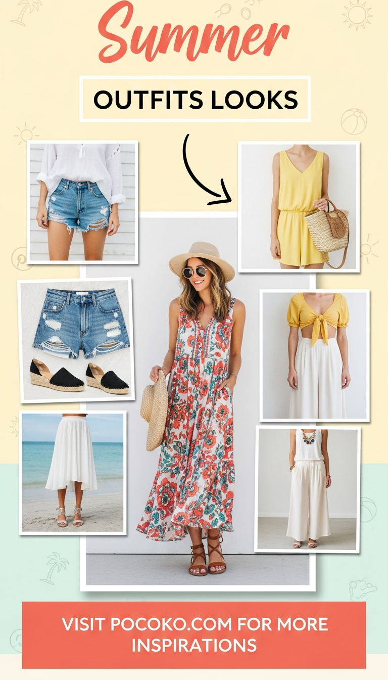 These outfits are built for heat, movement, and real life. Style that survives sunshine and spontaneity.