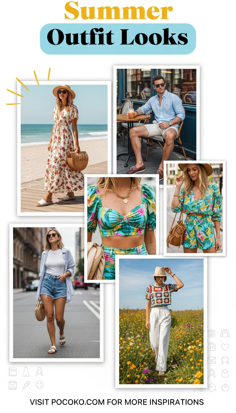 These outfits are proof that less can still feel special. Clean lines and breathable pieces do the heavy lifting.