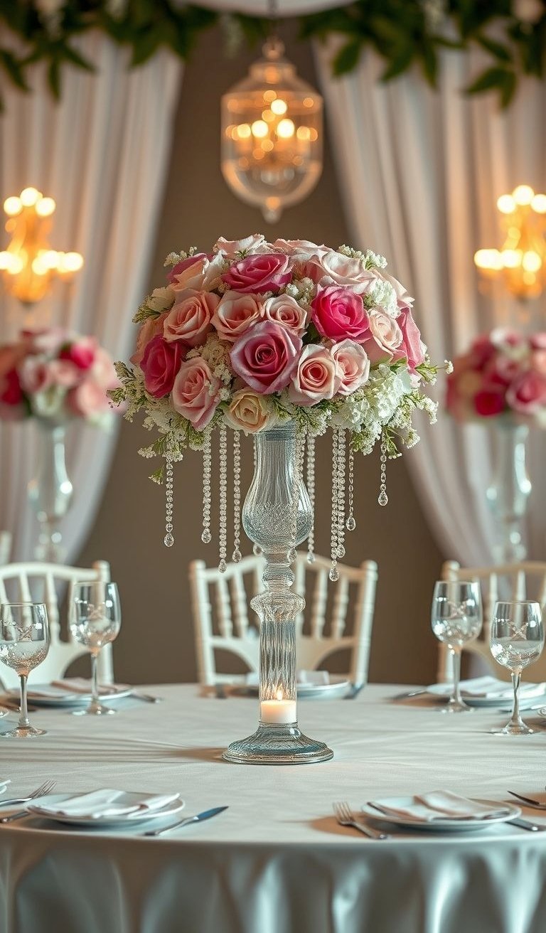 Wedding Centerpieces That Will Dazzle Guests | Pocoko There’s a fine line between a centerpiece and an obstacle course, and we’ve made sure these stay firmly on the side of "elegant decor." Plenty of room for elbows and extra helpings of pasta.