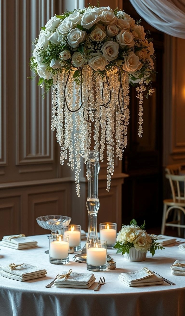 Wedding Centerpieces That Will Dazzle Guests | Pocoko A great centerpiece should bridge the gap between "wedding tradition" and "cool-girl aesthetic." This design finds that sweet spot and stays there all night long.