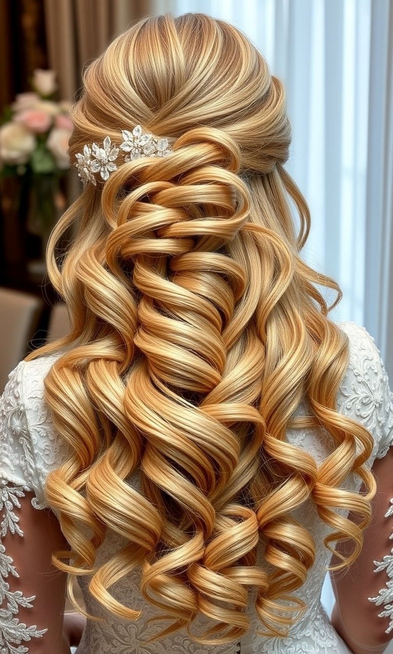 Wedding Hair Inspirations 2026 proves sophistication can sparkle. Sleek buns and shimmering accessories elevate every look.