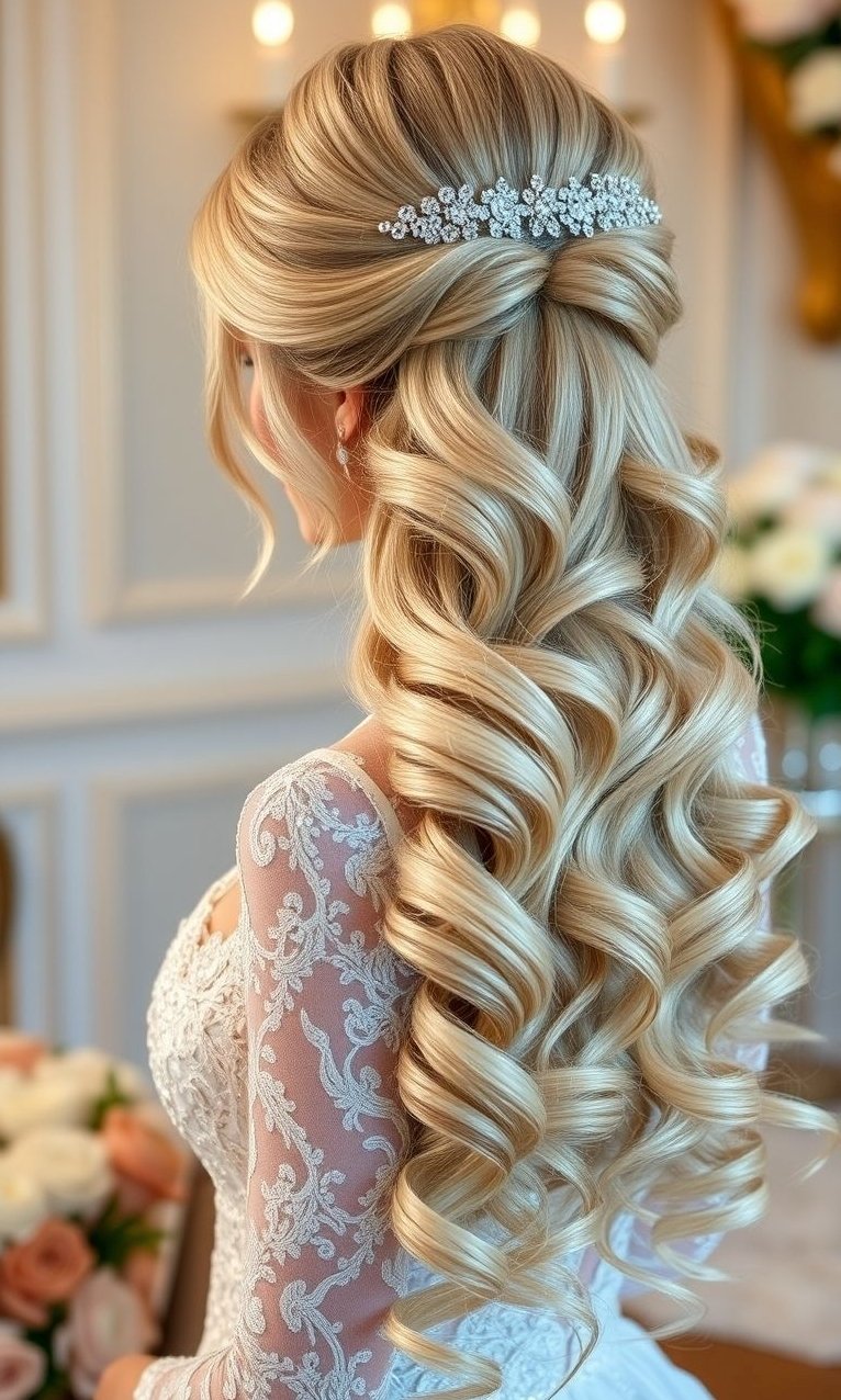 2026 is officially the year of the "undone" updo, which is great news for those of us who plan on losing half our hair pins on the dance floor. This look is the peak of Wedding Hair Inspirations 2026 and honestly, my scalp is already thanking me.