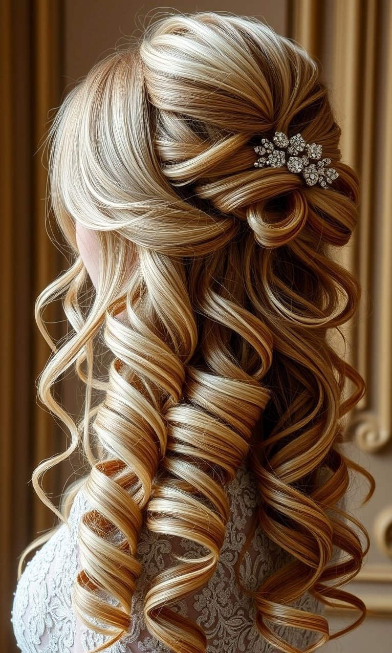 This style is currently living rent-free in my head, which is convenient because I’m definitely wearing it on my head later. These are the Wedding Hair Inspirations 2026 dreams are made of.