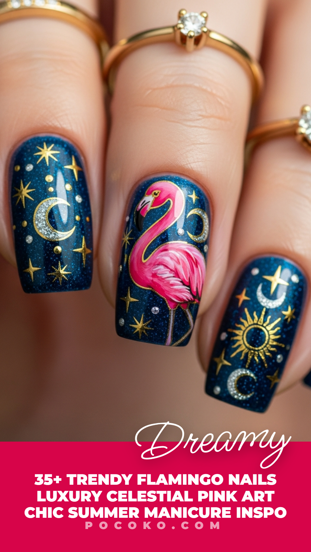 These flamingo nailart ideas are basically sunshine with a manicure. Lighthearted, vibrant, and guaranteed to make every hand gesture a little more fabulous.