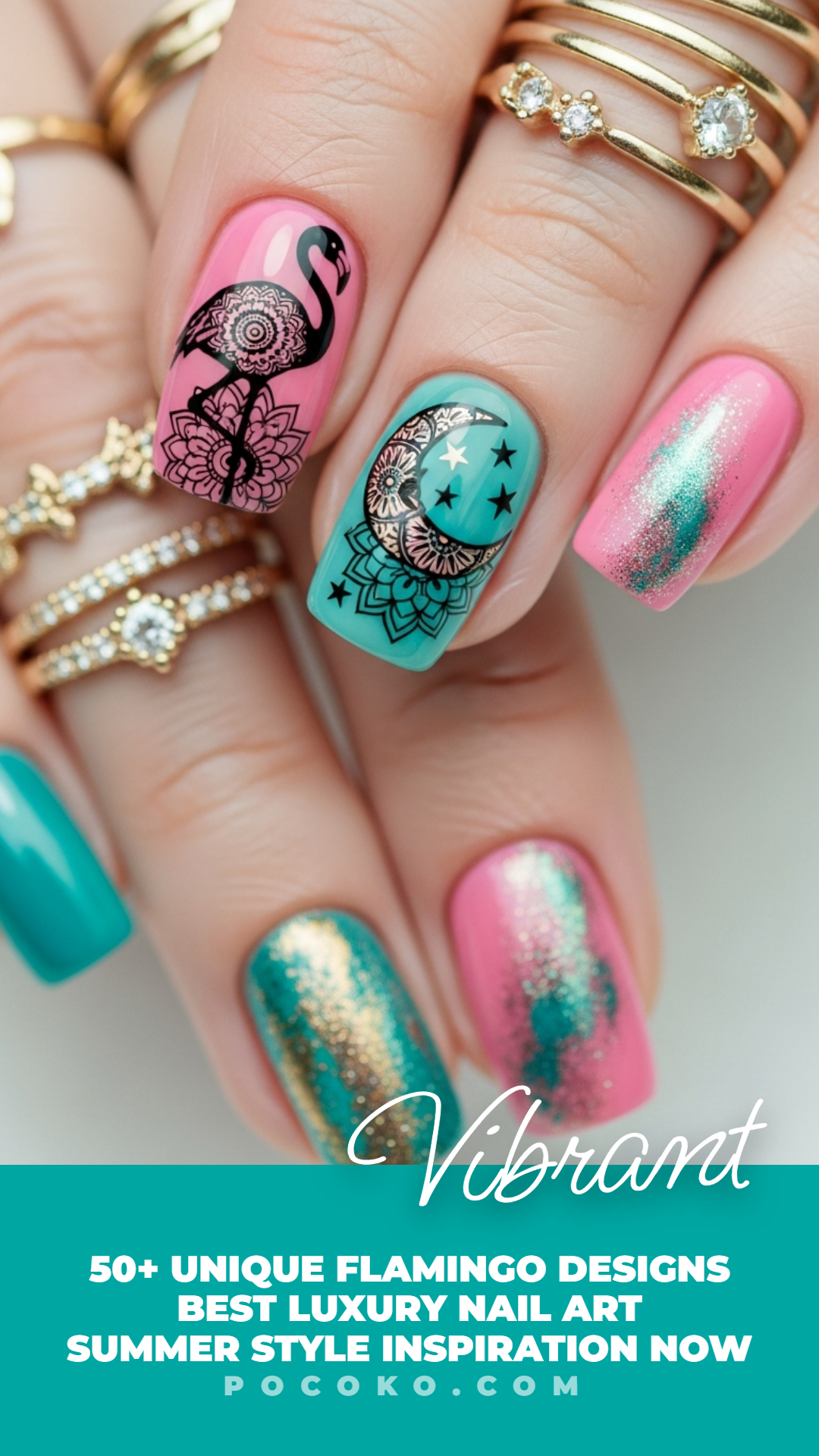 With flamingo nailart ideas, your nails suddenly develop a personality of their own. Bright pink accents and graceful curves make them impossible to ignore.