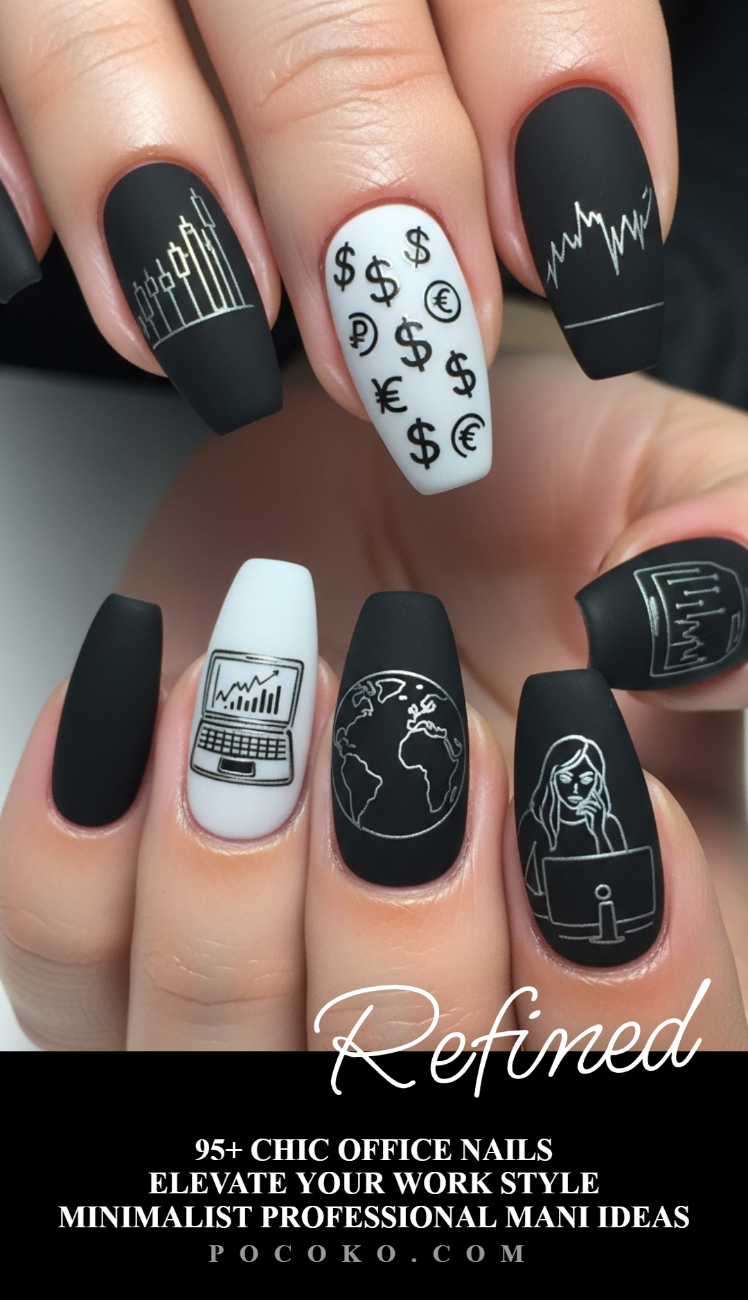 60+ Corporate Inspired Nail Art: Powerful Chic Statements | Pocoko Think of these nails as your work wardrobe’s best accessory. Subtle, smart, and always appropriate.