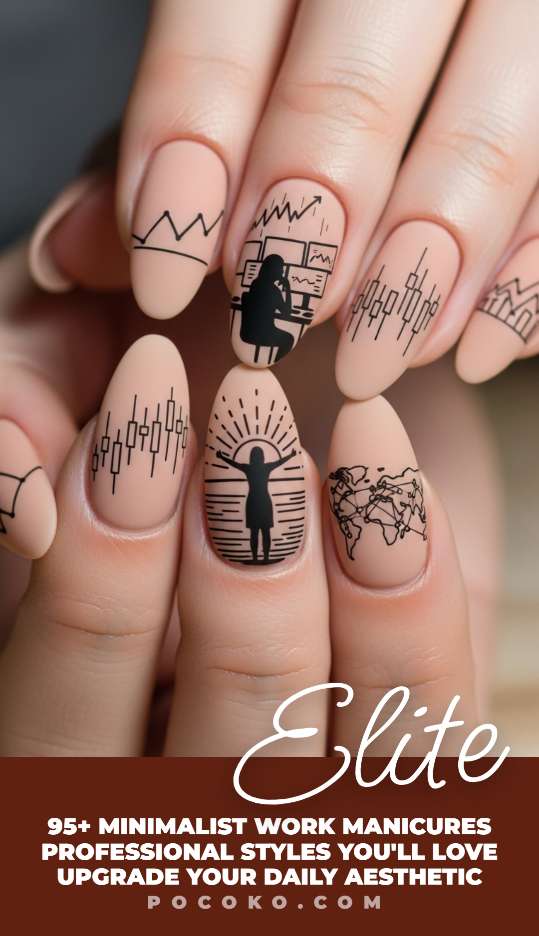 60+ Corporate Inspired Nail Art: Powerful Chic Statements | Pocoko Nails that say “I’m professional” with a wink. Subtle patterns and soft shades keep things interesting without going overboard.