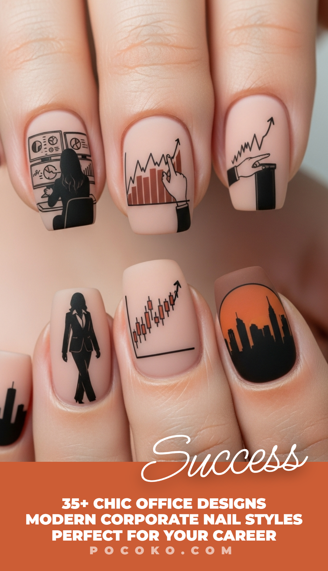 Who says you can’t multitask with style? These nail designs balance deadlines and design like a seasoned pro.