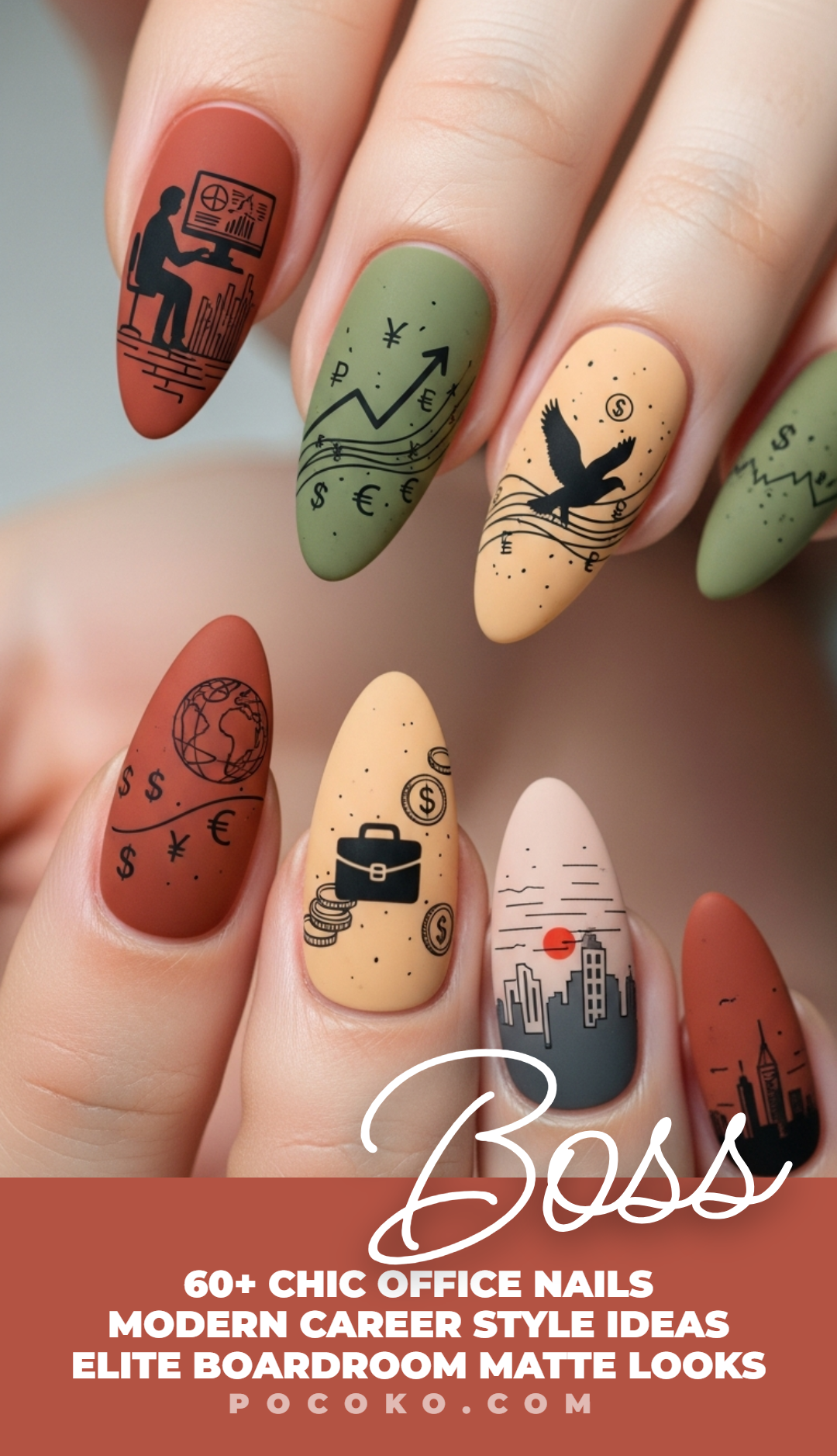 Corporate, but make it cute. These nail ideas fit right in between meetings and after-hours plans.