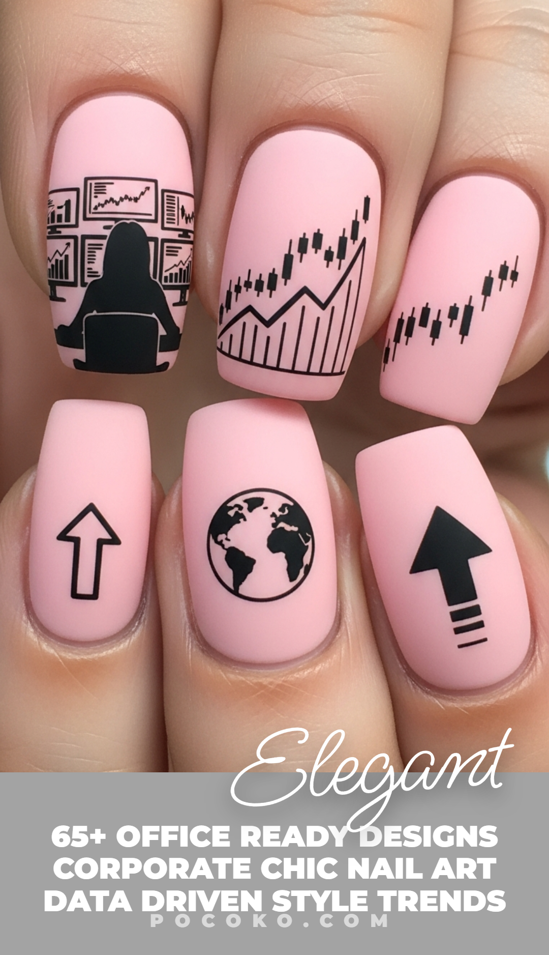 60+ Corporate Inspired Nail Art: Powerful Chic Statements | Pocoko Office nails don’t have to be boring spreadsheets in disguise. Think subtle designs that whisper style while you’re closing deals.
