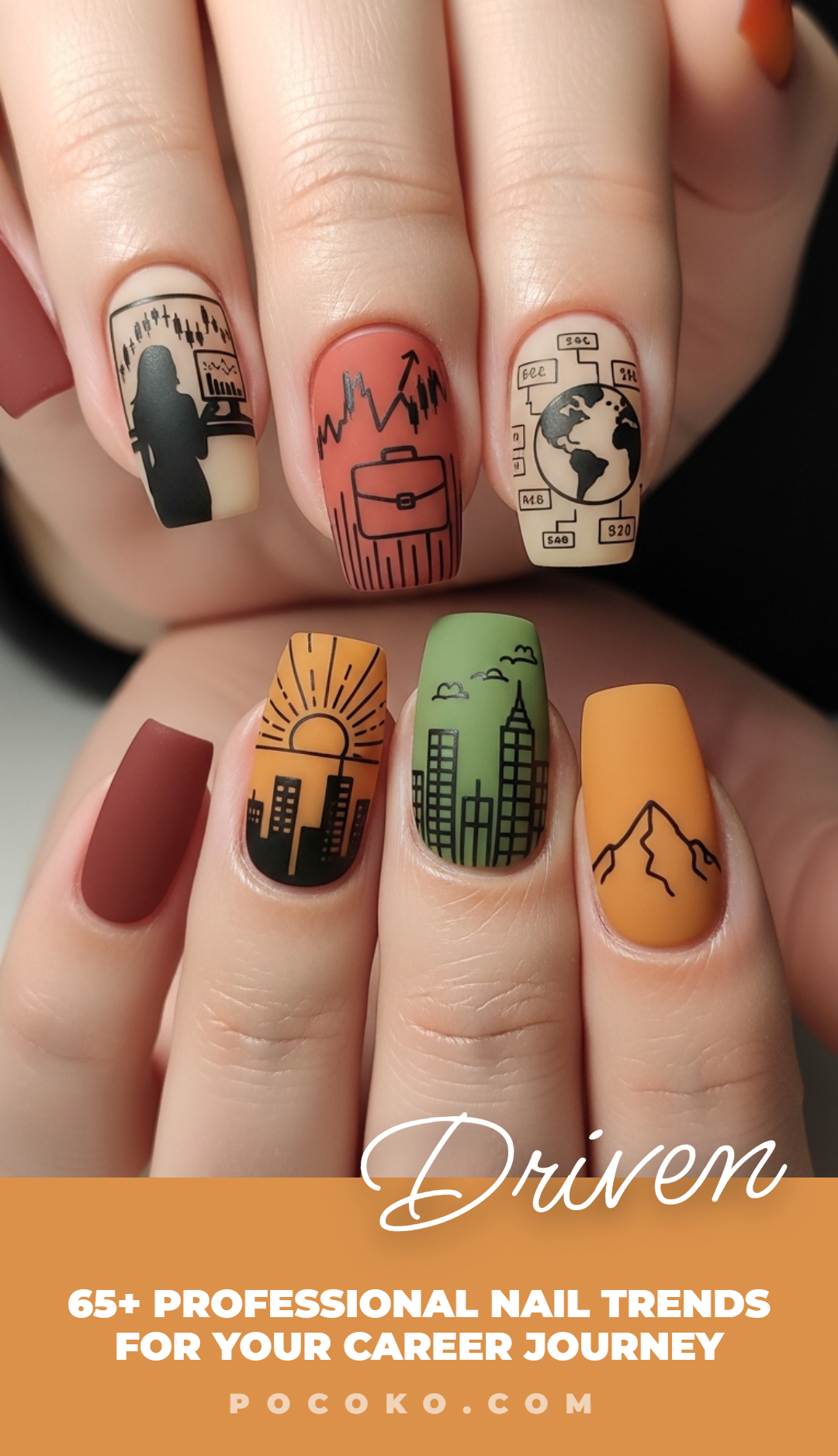 60+ Corporate Inspired Nail Art: Powerful Chic Statements | Pocoko Professional doesn’t mean predictable. These nail ideas keep things polished, with just enough flair to make your coffee cup jealous.